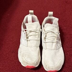 Reebok Cream and Red Athletic Shoes